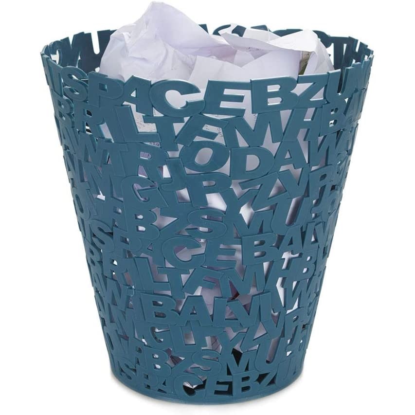 Balvi Poubelle en papier Lettre plastique Noir Balvi